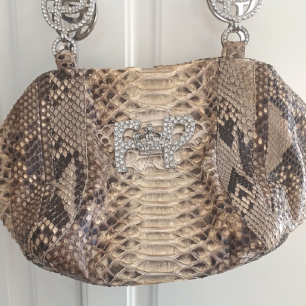 Fernando Pensato 'Python' Snakeskin Patterned Handbag - Picture 3 of 16